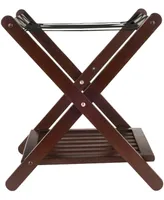 Winsome Remy Luggage Rack with Shelf In Cappuccino