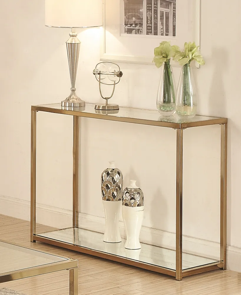 Cruz Sofa Table with Mirror Shelf