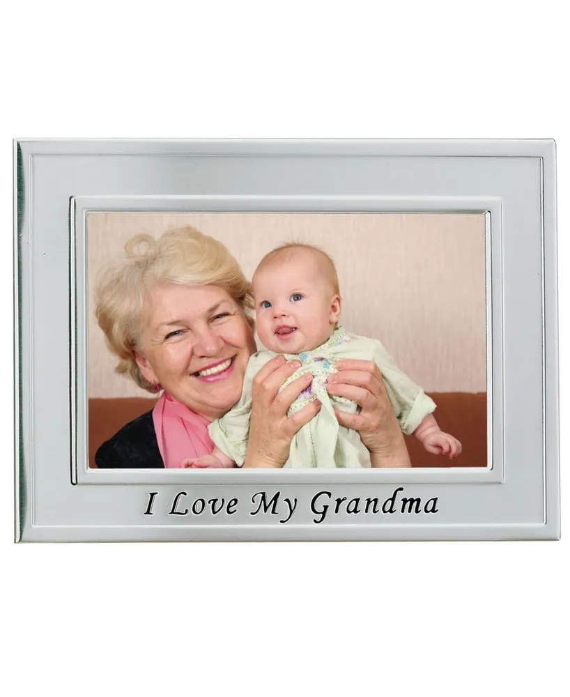 Lawrence Frames Brushed Metal I Love Grandma Picture Frame - Sentiments Collection - 4" x 6"