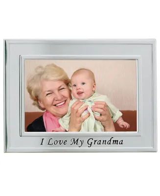 Lawrence Frames Brushed Metal I Love Grandma Picture Frame - Sentiments Collection - 4" x 6"