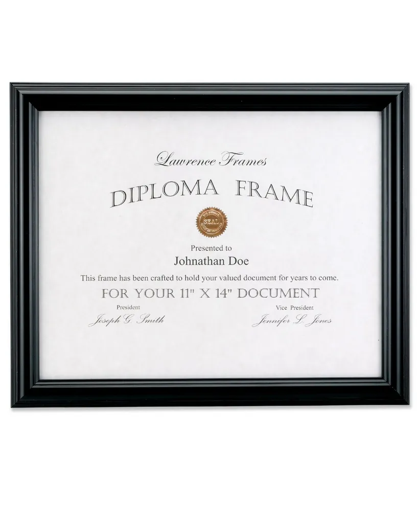 Lawrence Frames Black Diploma Frame - Domed Top - 11" x 14"