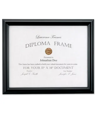 Lawrence Frames Black Diploma Frame - Domed Top - 11" x 14"