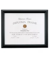 Lawrence Frames Black Diploma Frame - Domed Top - 11" x 14"