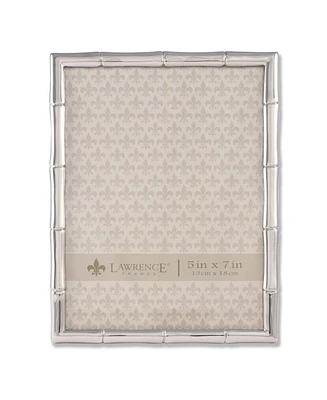 Lawrence Frames 710157 Silver Metal Bamboo Picture Frame - 5" x 7"