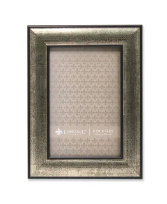 Lawrence Frames Domed Burnished Silver and Black Picture Frame