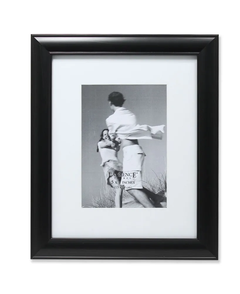 Lawrence Frames Black Gallery Frame Matted To 5" x 7" - 8" x 10"