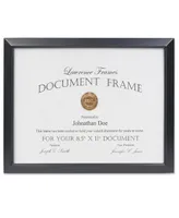 Lawrence Frames Black Wood Certificate Picture Frame - Estero - 8.5" x 11"