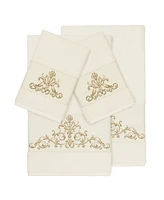 Linum Home Turkish Cotton Scarlet -Pc. Embellished Towel Set