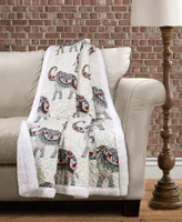 Hati Elephants Sherpa Throw