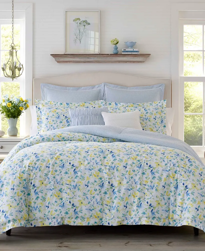 Laura Ashley Nora Cotton Reversible Piece Comforter Set