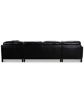 Closeout! Virton 136" 4-Pc. Leather Chaise Sectional Sofa, Created for Macy's