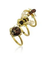 Noir Stackable Cubic Zirconia Bug Ring Set