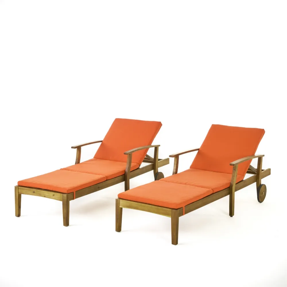 Perla Outdoor Chaise Lounge (Set of 2)