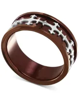 Men's Two-Tone Embellished Ring Stainless Steel