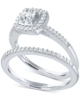 Diamond Bridal Set (1/4 ct. t.w.) in Sterling Silver