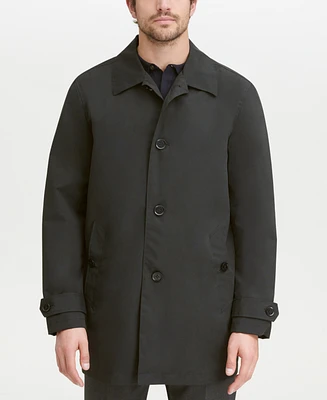 Cole Haan Men's Button-Front Water Resistant Rain Coat