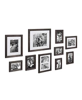 Kate and Laurel Bordeaux Gallery Wall Wood Picture Frame Set, Set of 10