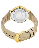 Alexander Watch AD201-02, Ladies Quartz Small-Second Watch with Yellow Gold Tone Stainless Steel Case on Gold Satin Strap