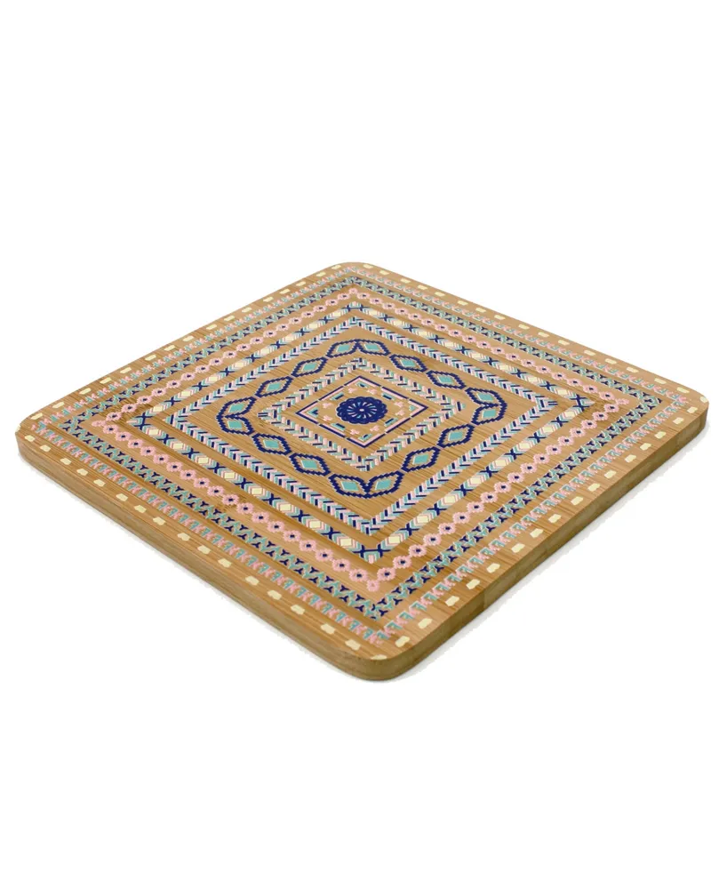 BergHOFF Bamboo Multi-Colored Trivets, Set Of 4