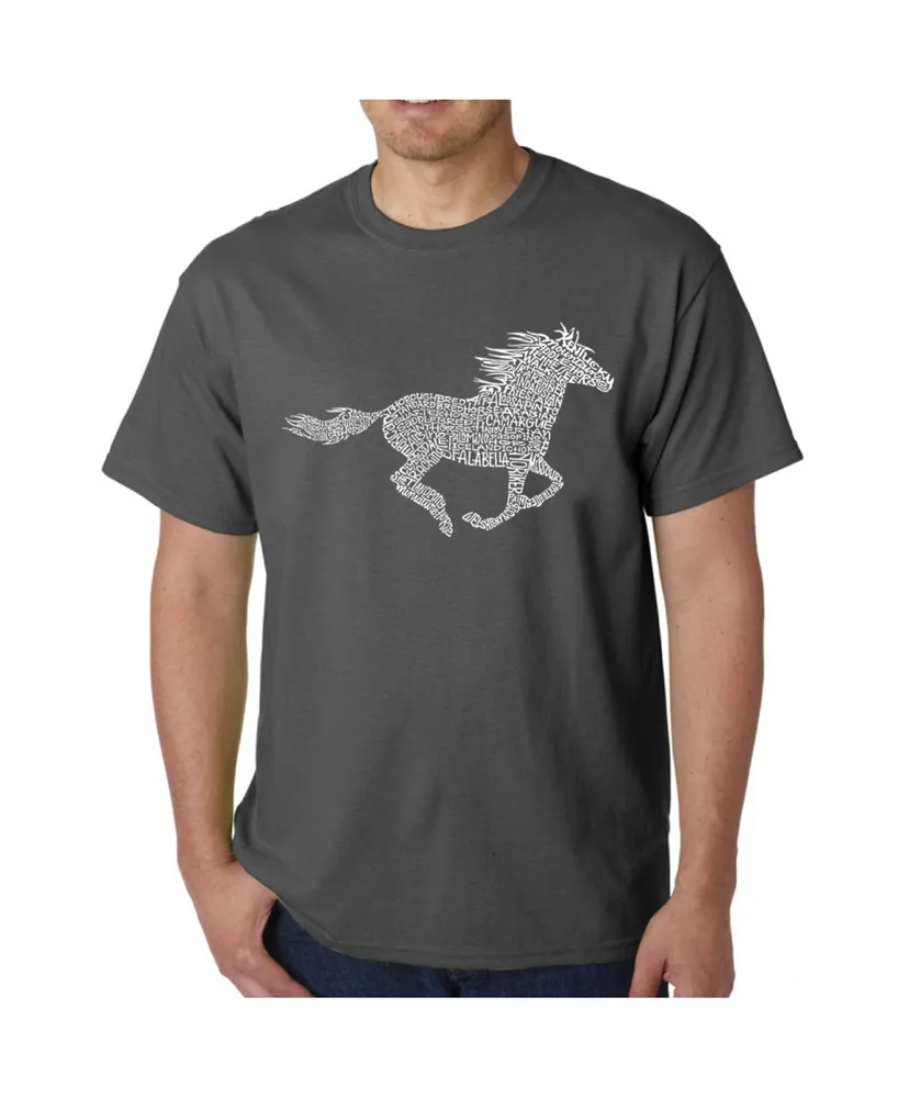 La Pop Art Mens Word T-Shirt - Mustang