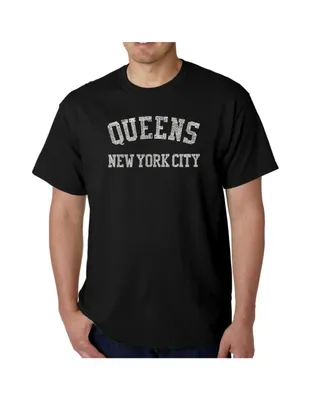 La Pop Art Mens Word T-Shirt - Queens Ny Neighborhoods