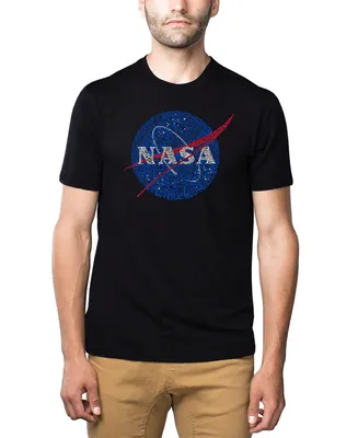 La Pop Art Mens Premium Blend Word T-Shirt - Nasa Meatball Logo