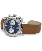 Hamilton Men's Swiss Automatic Chronograph Intra-Matic Brown Leather Strap Watch 40mm