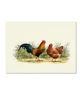 The Macneil Studio 'Cockerel And Hen Copy' Canvas Art - 14" x 19"