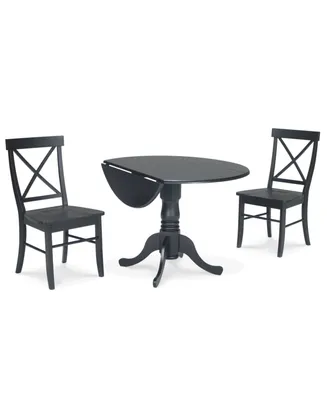 International Concepts 42" Dual Drop Leaf Table With 2 X