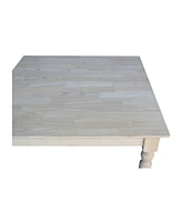 International Concepts Solid Wood Top Table