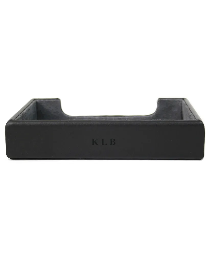 Royce New York Suede Lined Desktop Note Tray Organizer