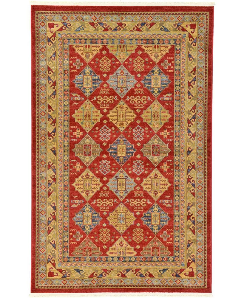 Bayshore Home Harik Har2 Red 5' x 8' Area Rug