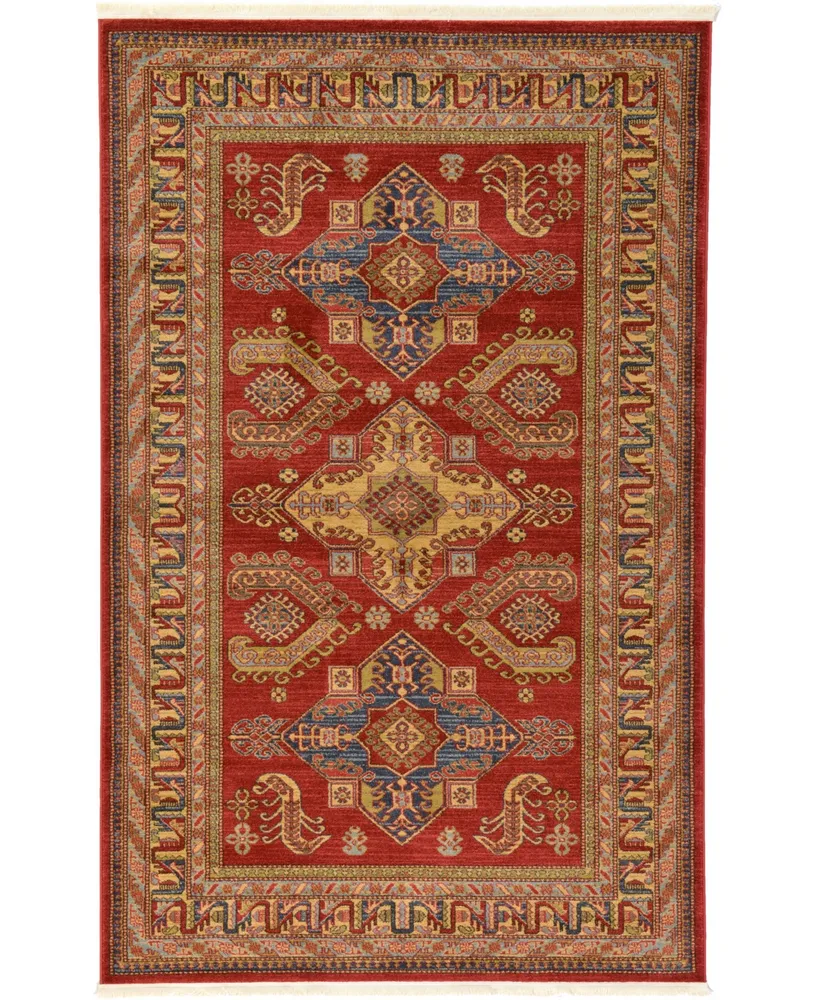 Bayshore Home Harik Har5 Red 5' x 8' Area Rug