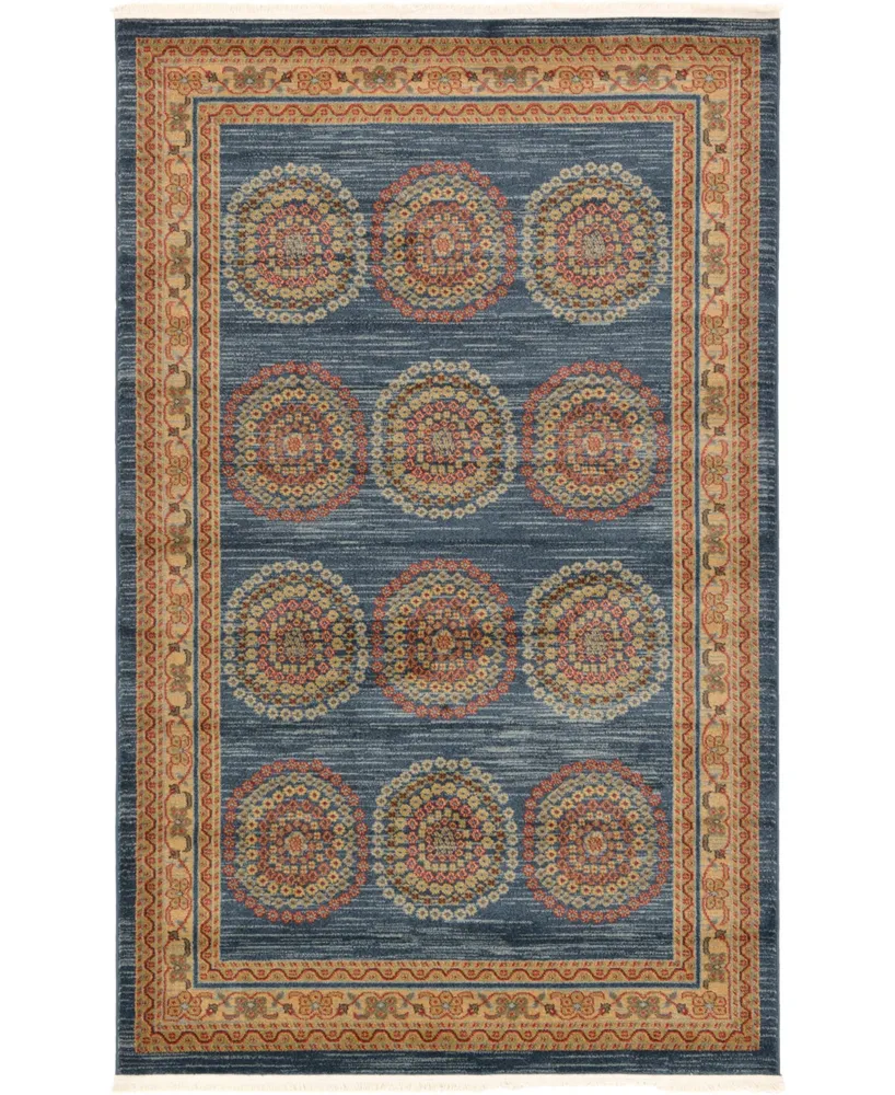 Bayshore Home Ojas Oja2 Navy Blue 5' x 8' Area Rug