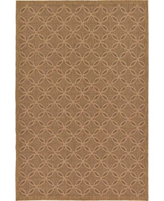 Bayshore Home Outdoor Pashio Pas6 Light Brown 7' x 10' Area Rug