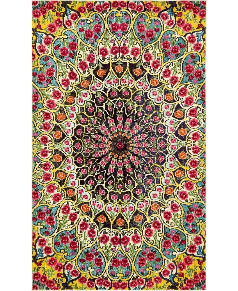 Bayshore Home Brio Bri2 Multi 5' x 8' Area Rug