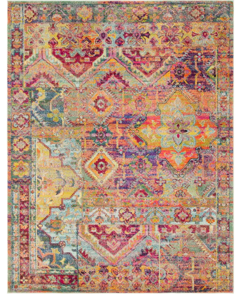 Bayshore Home Newhedge Nhg7 Multi 8' x 10' Area Rug