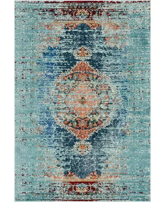 Bayshore Home Brio Bri6 Turquoise 7' x 10' Area Rug