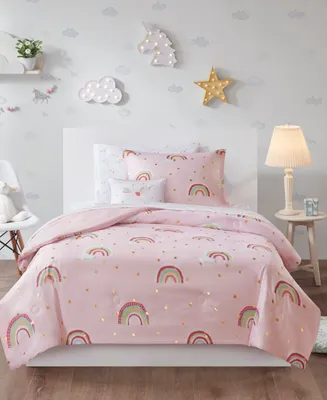 Mi Zone Kids Alicia Rainbow Metallic Stars 6-Pc. Comforter Set, Twin