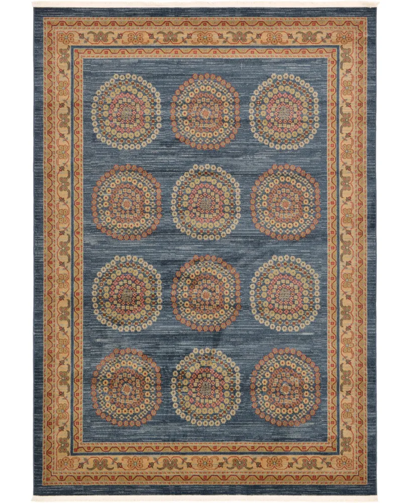 Bayshore Home Ojas Oja2 Navy Blue 7' x 10' Area Rug