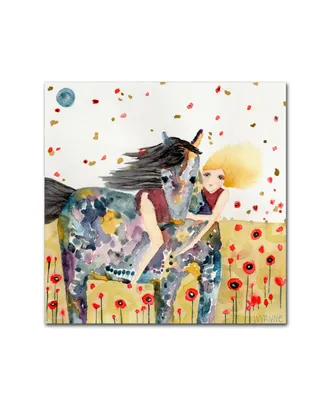 Wyanne 'Wind In The Poppy Field' Canvas Art - 18" x 18"