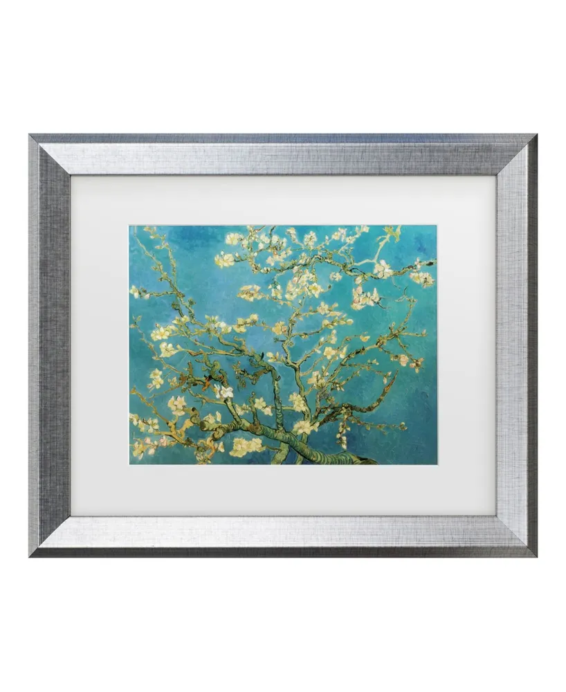 Vincent van Gogh 'Almond Branches In Bloom 1890' Matted Framed Art - 16" x 20"