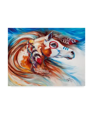 Marcia Baldwin 'Wind Of Thunder Indian War Horse' Canvas Art - 24" x 18"