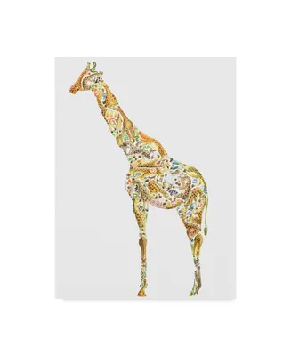 Louise Tate 'Giraffe Collage' Canvas Art - 14" x 19"