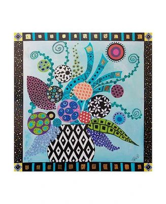 Lynn Hughes 'Full Bloom In Color' Canvas Art - 18" x 18"