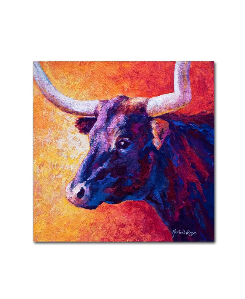 Marion Rose 'Violet Cow' Canvas Art - 24" x 24"