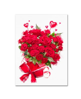 The Macneil Studio 'Valentine Roses' Canvas Art - 24" x 32"