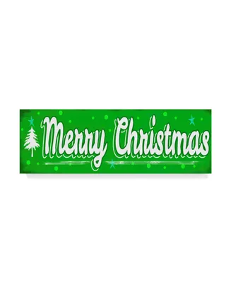 Valarie Wade 'Merry Christmas Sign' Canvas Art - 8" x 24"