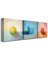 Michelle Calkins 'Lemon Cube Sphere' Canvas Art - 24" x 24"