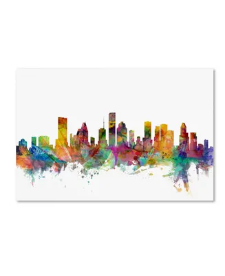 Michael Tompsett 'Houston Texas Skyline' Canvas Art - 26" x 40"